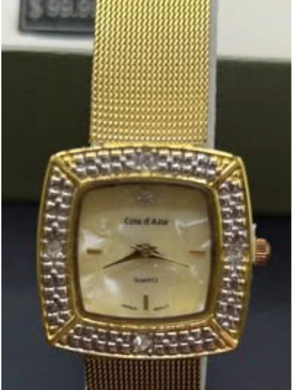 Cote d'Azur Gold Tone Quartz Watch
